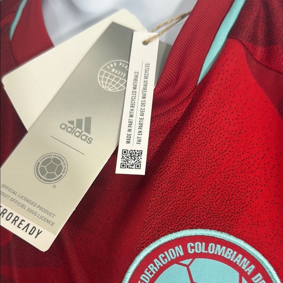 ADIDAS COLOMBIA AWAY JERSEY 2022 RED SIZE M - Picture 13 of 14